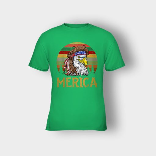 Merica-Eagle-America-4th-Of-July-Independence-Day-Patriot-Kids-T-Shirt-Irish-Green