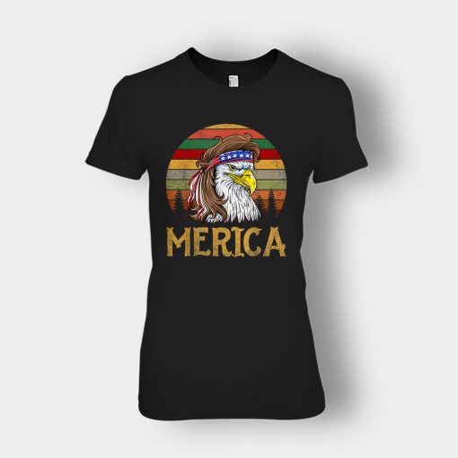 Merica-Eagle-America-4th-Of-July-Independence-Day-Patriot-Ladies-T-Shirt-Black
