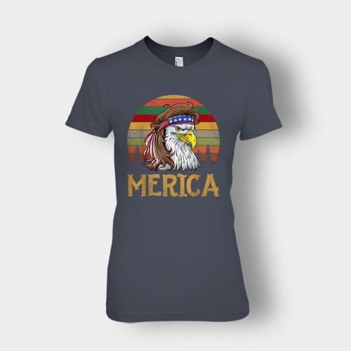 Merica-Eagle-America-4th-Of-July-Independence-Day-Patriot-Ladies-T-Shirt-Dark-Heather