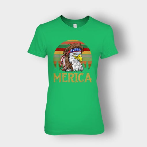 Merica-Eagle-America-4th-Of-July-Independence-Day-Patriot-Ladies-T-Shirt-Irish-Green