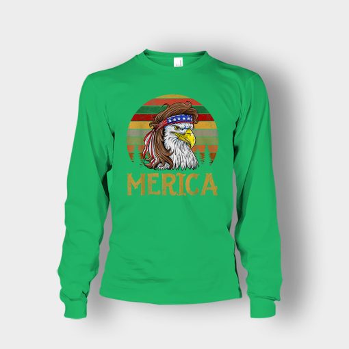 Merica-Eagle-America-4th-Of-July-Independence-Day-Patriot-Unisex-Long-Sleeve-Irish-Green