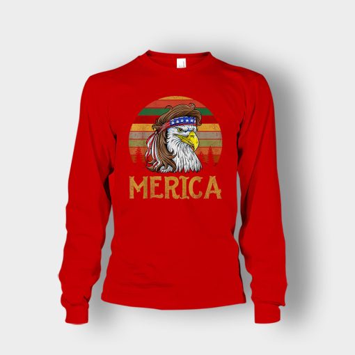 Merica-Eagle-America-4th-Of-July-Independence-Day-Patriot-Unisex-Long-Sleeve-Red