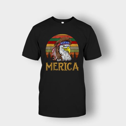 Merica-Eagle-America-4th-Of-July-Independence-Day-Patriot-Unisex-T-Shirt-Black