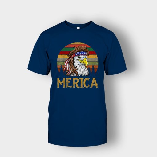 Merica-Eagle-America-4th-Of-July-Independence-Day-Patriot-Unisex-T-Shirt-Navy