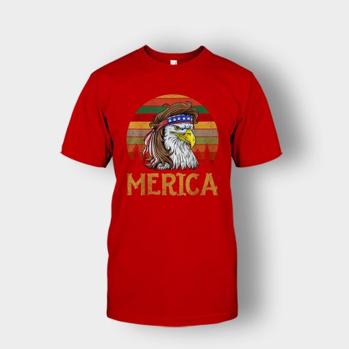 Merica-Eagle-America-4th-Of-July-Independence-Day-Patriot-Unisex-T-Shirt-Red