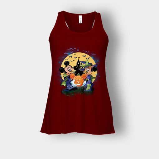 Mickey-And-Minnie-Halloween-Disney-Mickey-Inspired-Bella-Womens-Flowy-Tank-Maroon