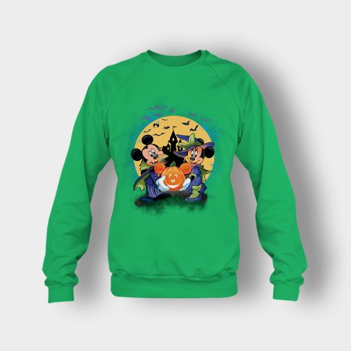 Mickey-And-Minnie-Halloween-Disney-Mickey-Inspired-Crewneck-Sweatshirt-Irish-Green