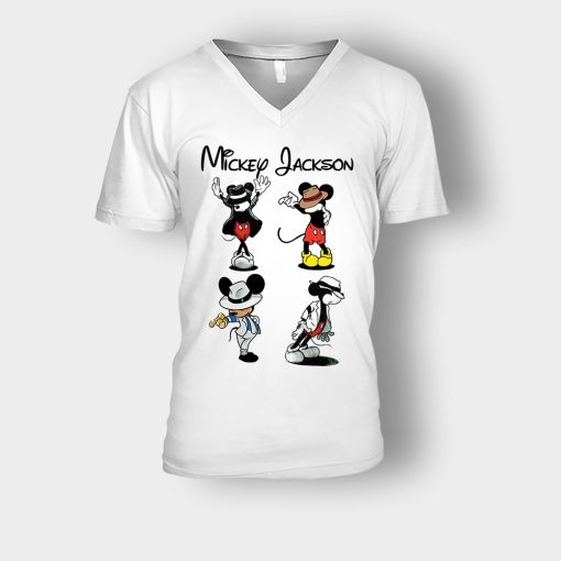 Mickey-Jackson-Disney-Mickey-Inspired-Unisex-V-Neck-T-Shirt-White