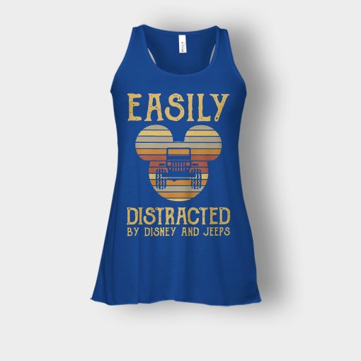 Mickey-Mouse-sunset-Easily-Distracted-By-Disney-And-Jeeps-Shirt-Bella-Womens-Flowy-Tank-Royal