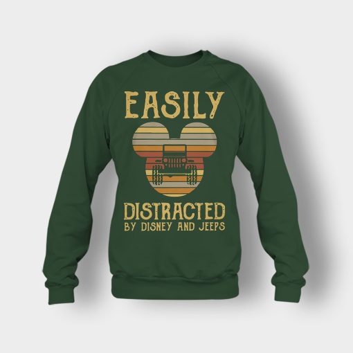 Mickey-Mouse-sunset-Easily-Distracted-By-Disney-And-Jeeps-Shirt-Crewneck-Sweatshirt-Forest