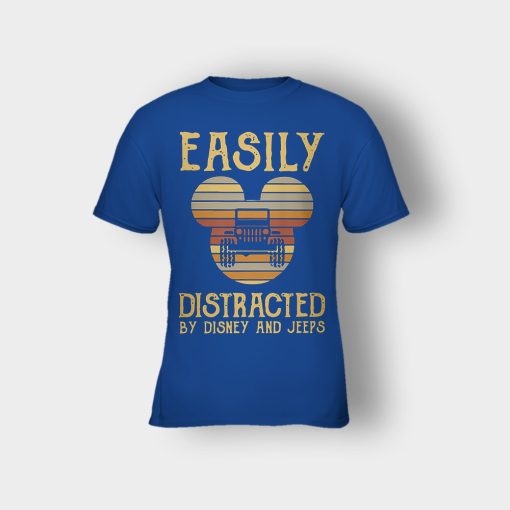 Mickey-Mouse-sunset-Easily-Distracted-By-Disney-And-Jeeps-Shirt-Kids-T-Shirt-Royal