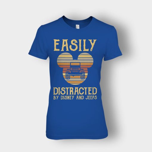 Mickey-Mouse-sunset-Easily-Distracted-By-Disney-And-Jeeps-Shirt-Ladies-T-Shirt-Royal