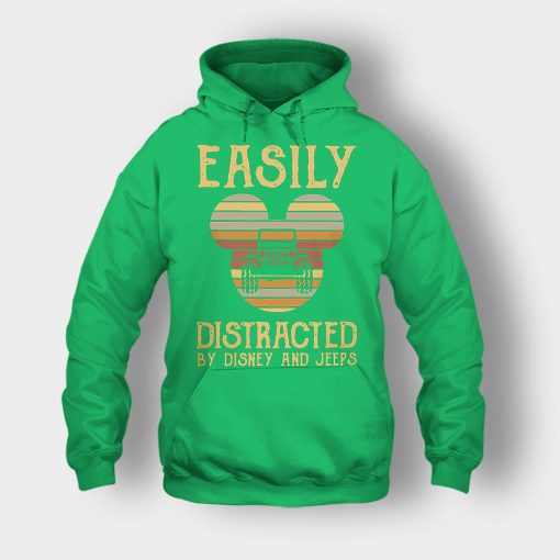 Mickey-Mouse-sunset-Easily-Distracted-By-Disney-And-Jeeps-Shirt-Unisex-Hoodie-Irish-Green