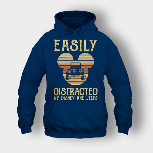 Mickey-Mouse-sunset-Easily-Distracted-By-Disney-And-Jeeps-Shirt-Unisex-Hoodie-Navy