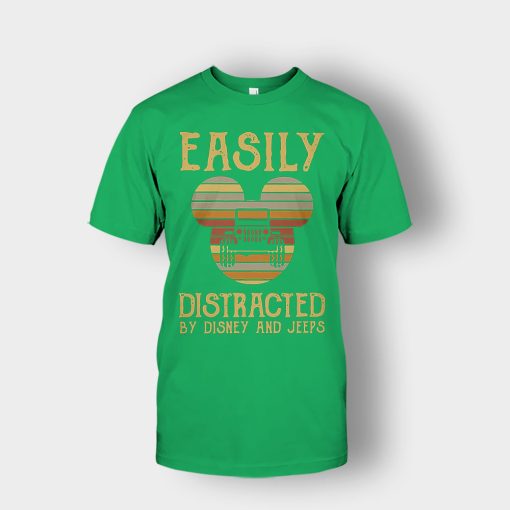 Mickey-Mouse-sunset-Easily-Distracted-By-Disney-And-Jeeps-Shirt-Unisex-T-Shirt-Irish-Green