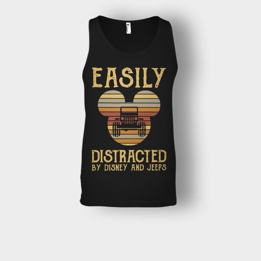 Mickey-Mouse-sunset-Easily-Distracted-By-Disney-And-Jeeps-Shirt-Unisex-Tank-Top-Black