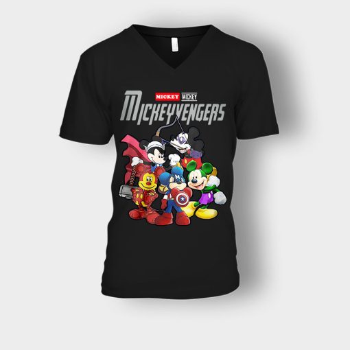 Mickeyvengers-Avengers-Team-Disney-Mickey-Inspired-Unisex-V-Neck-T-Shirt-Black