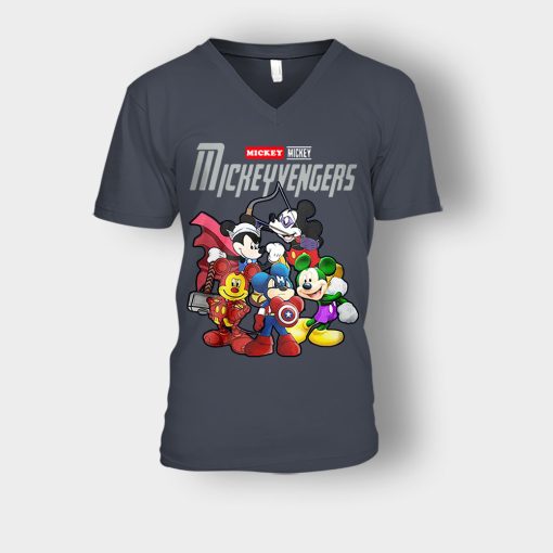 Mickeyvengers-Avengers-Team-Disney-Mickey-Inspired-Unisex-V-Neck-T-Shirt-Dark-Heather