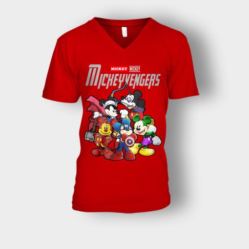 Mickeyvengers-Avengers-Team-Disney-Mickey-Inspired-Unisex-V-Neck-T-Shirt-Red