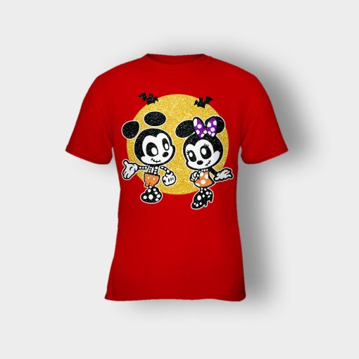 Minnie-Mickey-Skeleton-Halloween-Disney-Mickey-Inspired-Kids-T-Shirt-Red