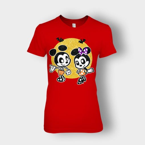 Minnie-Mickey-Skeleton-Halloween-Disney-Mickey-Inspired-Ladies-T-Shirt-Red