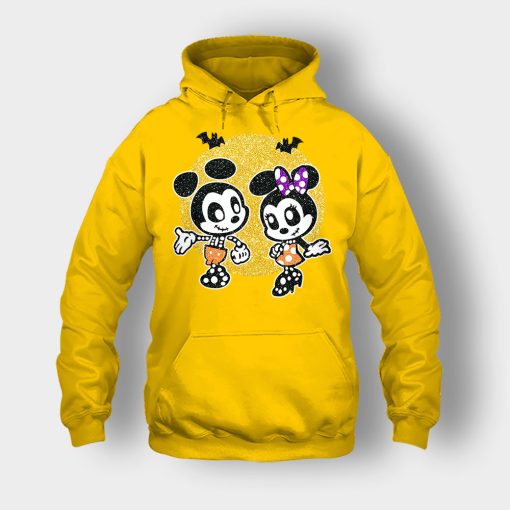 Minnie-Mickey-Skeleton-Halloween-Disney-Mickey-Inspired-Unisex-Hoodie-Gold