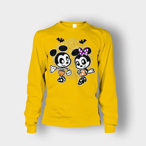 Minnie-Mickey-Skeleton-Halloween-Disney-Mickey-Inspired-Unisex-Long-Sleeve-Gold