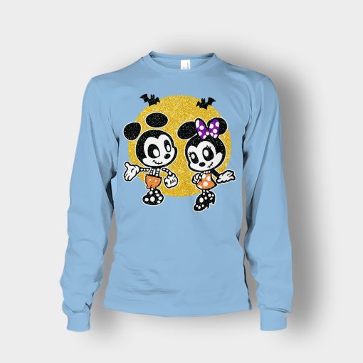 Minnie-Mickey-Skeleton-Halloween-Disney-Mickey-Inspired-Unisex-Long-Sleeve-Light-Blue