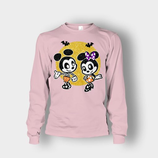 Minnie-Mickey-Skeleton-Halloween-Disney-Mickey-Inspired-Unisex-Long-Sleeve-Light-Pink