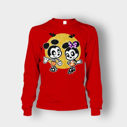 Minnie-Mickey-Skeleton-Halloween-Disney-Mickey-Inspired-Unisex-Long-Sleeve-Red