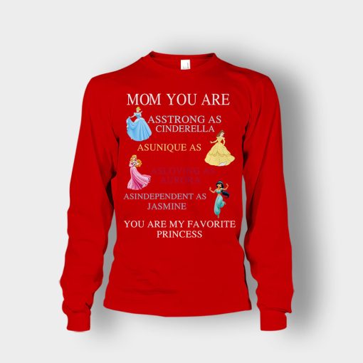 Mom-You-Are-My-Favorite-Princess-Disney-Unisex-Long-Sleeve-Red