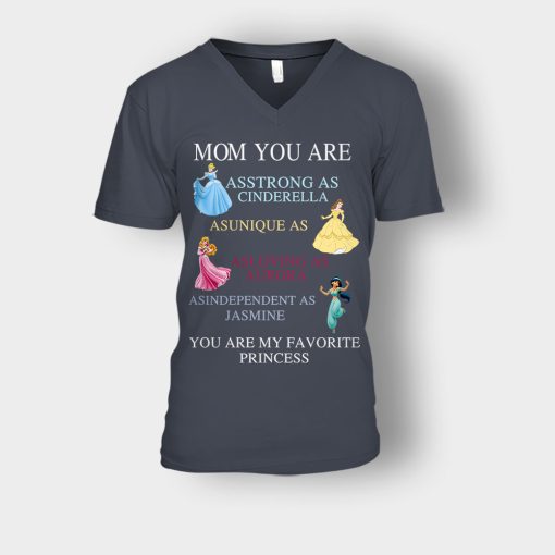 Mom-You-Are-My-Favorite-Princess-Disney-Unisex-V-Neck-T-Shirt-Dark-Heather