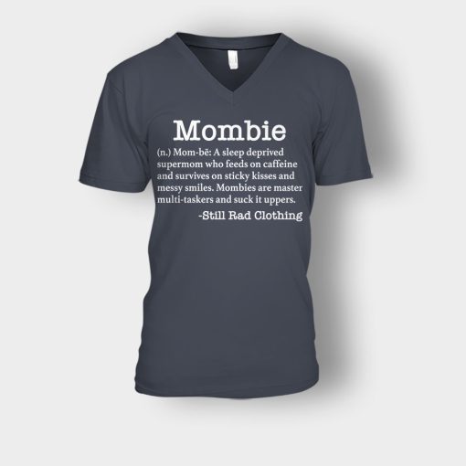 Mombie-Definition-Mothers-Day-Mom-Gift-Ideas-Unisex-V-Neck-T-Shirt-Dark-Heather