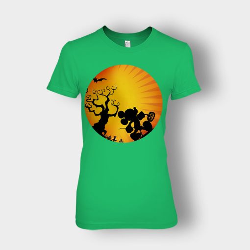 Moonwalk-Halloween-Disney-Mickey-Inspired-Ladies-T-Shirt-Irish-Green