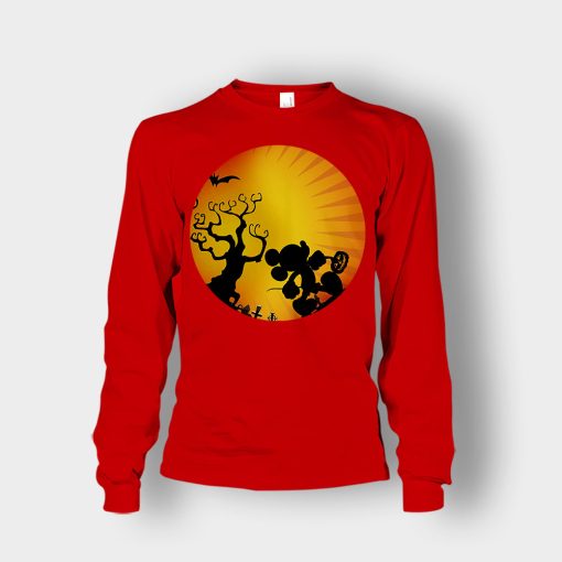 Moonwalk-Halloween-Disney-Mickey-Inspired-Unisex-Long-Sleeve-Red