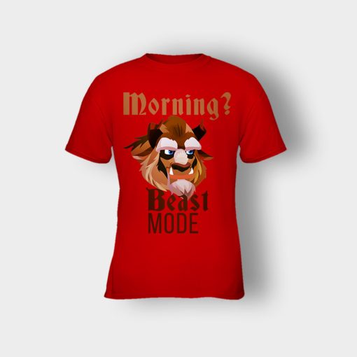 Morning-Beast-Mode-Disney-Beauty-And-The-Beast-Kids-T-Shirt-Red