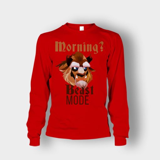 Morning-Beast-Mode-Disney-Beauty-And-The-Beast-Unisex-Long-Sleeve-Red