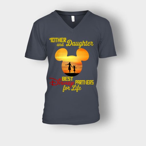 Mother-And-Daughter-Disney-Mickey-Inspired-Unisex-V-Neck-T-Shirt-Dark-Heather