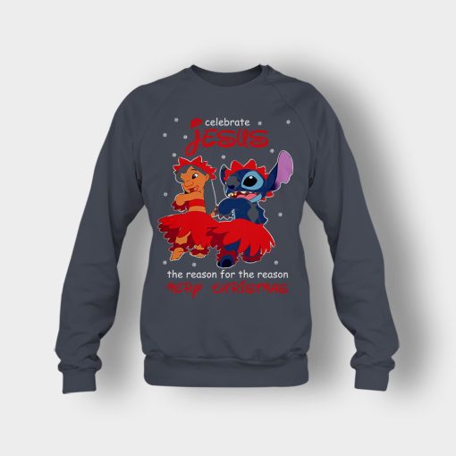 My-Celebrate-Jesus-Disney-Lilo-And-Stitch-Crewneck-Sweatshirt-Dark-Heather