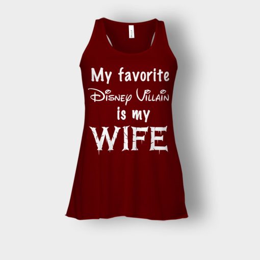 My-Favorite-Disney-Villain-Is-My-Wife-Bella-Womens-Flowy-Tank-Maroon