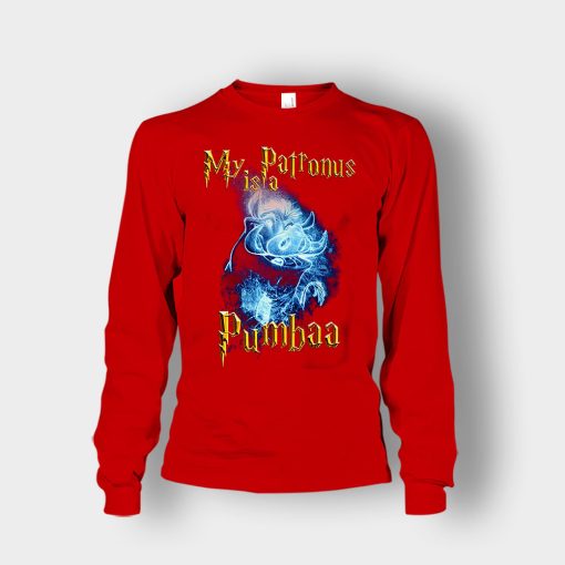 My-Patronus-Is-Pumbaa-The-Lion-King-Disney-Inspired-Unisex-Long-Sleeve-Red