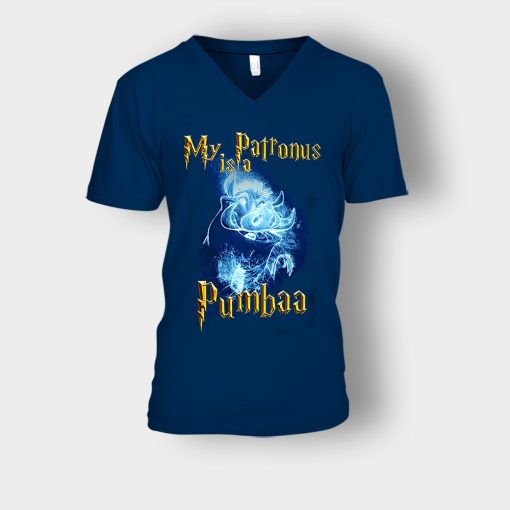 My-Patronus-Is-Pumbaa-The-Lion-King-Disney-Inspired-Unisex-V-Neck-T-Shirt-Navy