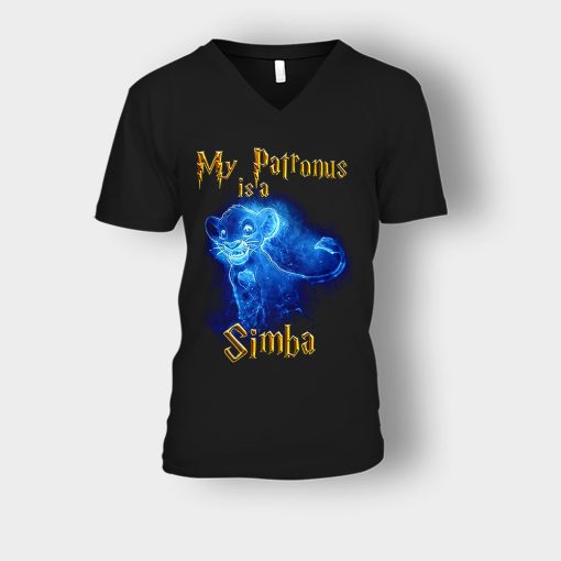 My-Patronus-Is-Simba-The-Lion-King-Disney-Inspired-Unisex-V-Neck-T-Shirt-Black