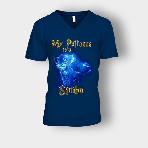 My-Patronus-Is-Simba-The-Lion-King-Disney-Inspired-Unisex-V-Neck-T-Shirt-Navy