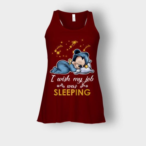 My-Wish-Job-Is-Sleeping-Disney-Mickey-Inspired-Bella-Womens-Flowy-Tank-Maroon