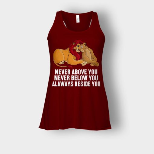 Never-Above-You-Never-Below-You-Always-Beside-You-The-Lion-King-Disney-Inspired-Bella-Womens-Flowy-Tank-Maroon