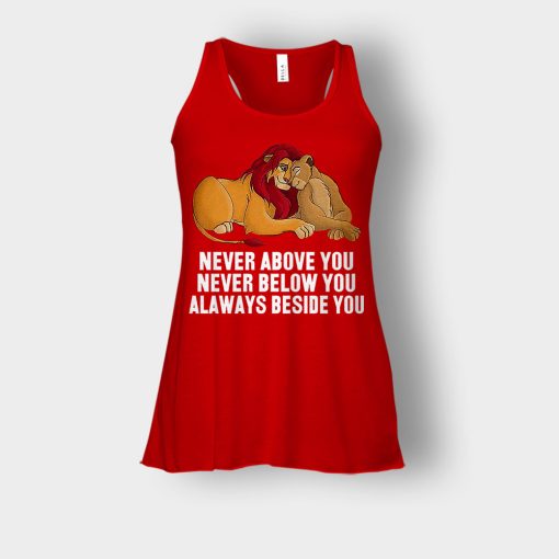 Never-Above-You-Never-Below-You-Always-Beside-You-The-Lion-King-Disney-Inspired-Bella-Womens-Flowy-Tank-Red