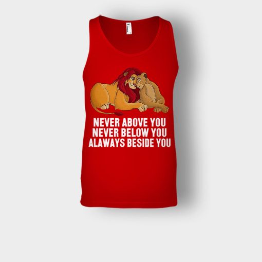 Never-Above-You-Never-Below-You-Always-Beside-You-The-Lion-King-Disney-Inspired-Unisex-Tank-Top-Red