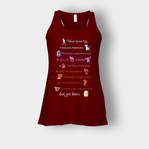 Never-Grow-Up-Disney-Bella-Womens-Flowy-Tank-Maroon