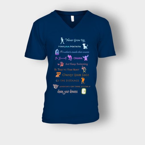 Never-Grow-Up-Disney-Unisex-V-Neck-T-Shirt-Navy